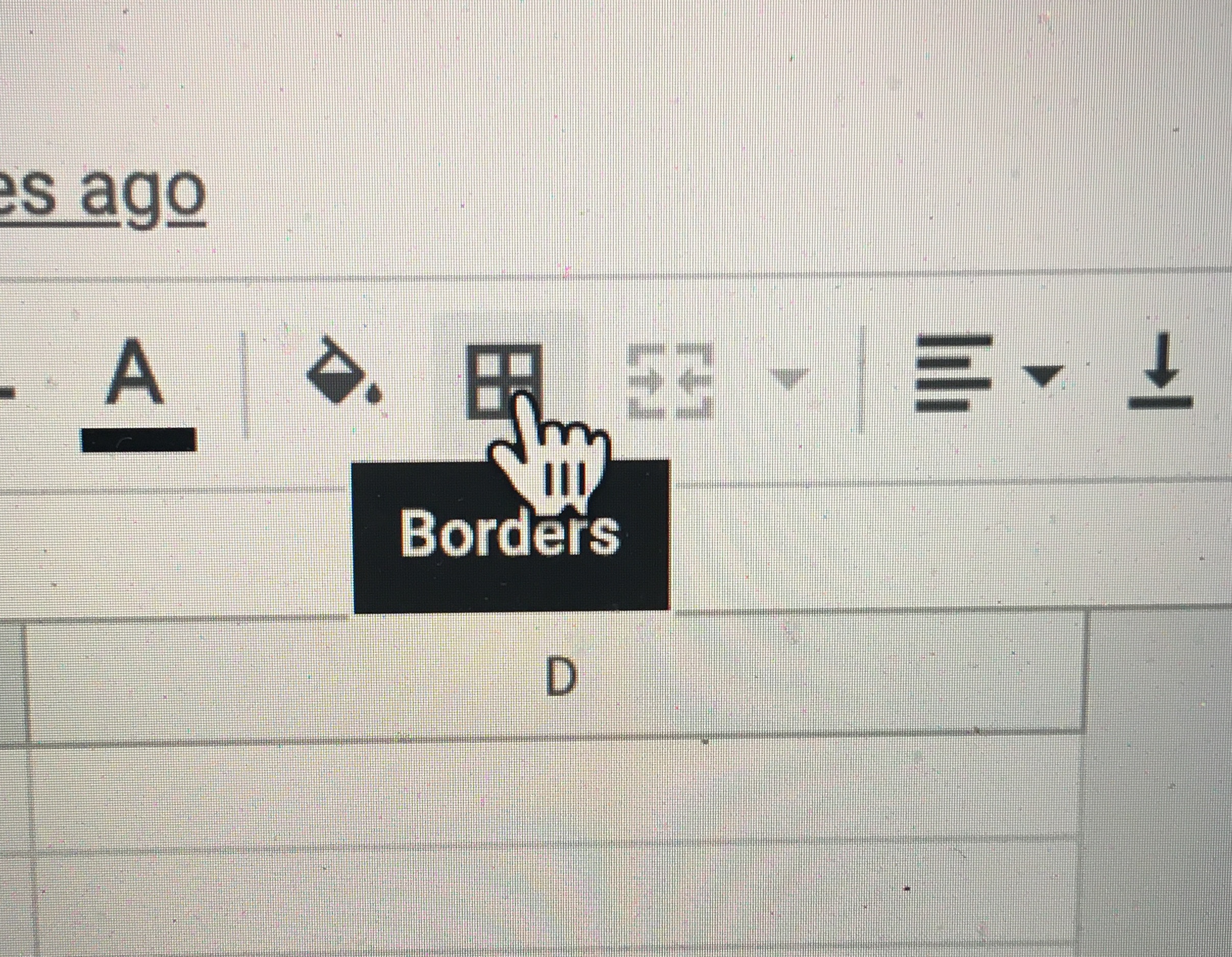 The border button will allow you to outline your table