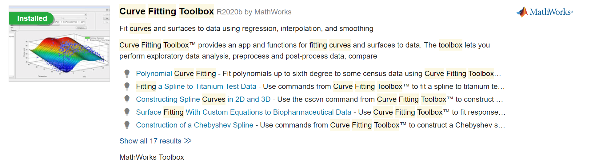 curve fitting toolbox